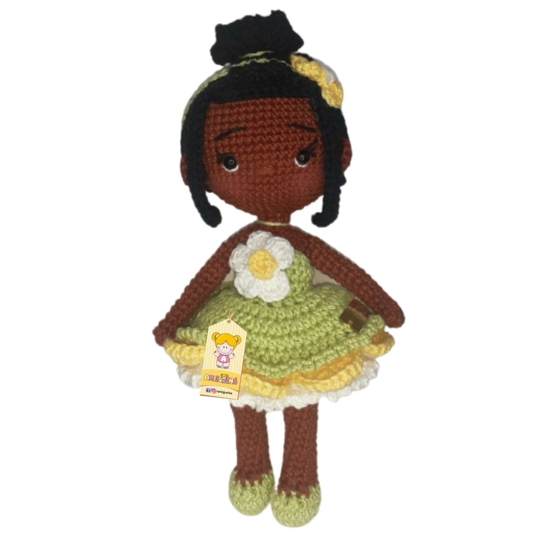 PRINCESA TIANA TECNICA AMIGURUMI 